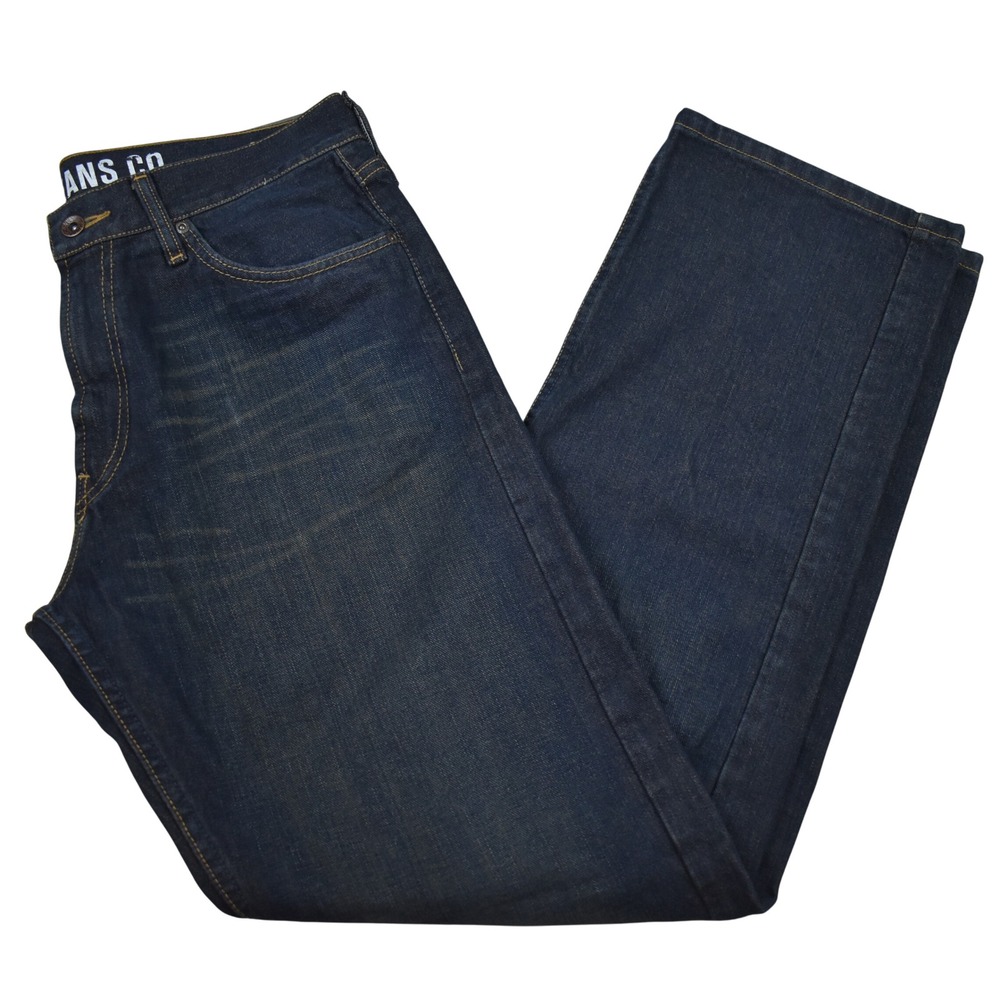 Nautica Loose Fit Jeans Mens 34x34 Dark Blue Wash Cotton Denim Relaxed 90s Y2K